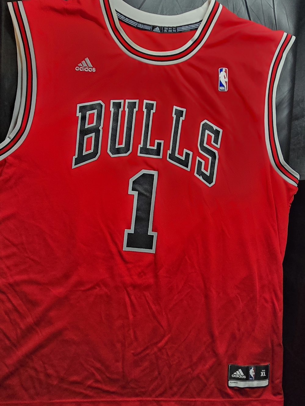 Vintage NBA Chicago Bulls Derrick Rose #1  Adidas Red Jersey Men's Size XL